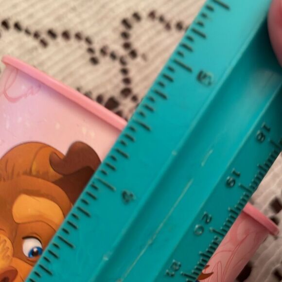 Disney Beauty and the Beast Party Cups set of 2 pink Designware 16 oz, BPA free - Picture 9 of 9